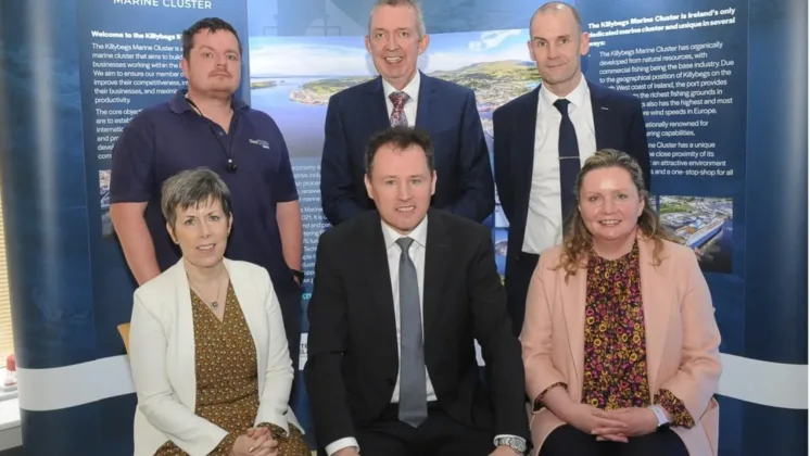 Minister for Agriculture, Food & the Marine, Charlie McConalogue TD, officially launched the Killybegs Marine Cluster this week. The Minister was joined by Dr Orla Flynn, President of Atlantic Technological University; Karl Bonner, Educational Outreach and Cluster Manager for the Killybegs Marine Cluster; Brian Leslie, Company Director of SeaQuest Systems Ireland; and Gillian Slattery of Enterprise Ireland to officially launch the Killybegs Marine Cluster.