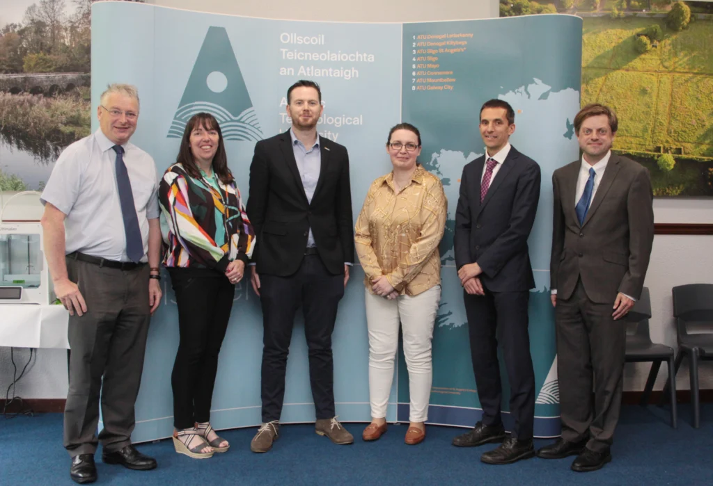 Staff members and guests gathered for a photo at the inaugural meeting of a new research group, held at ATU Mountbellew in June 2022.