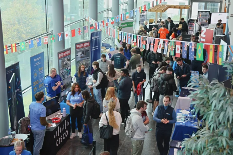 crowd at ATU careers fair Galway campus