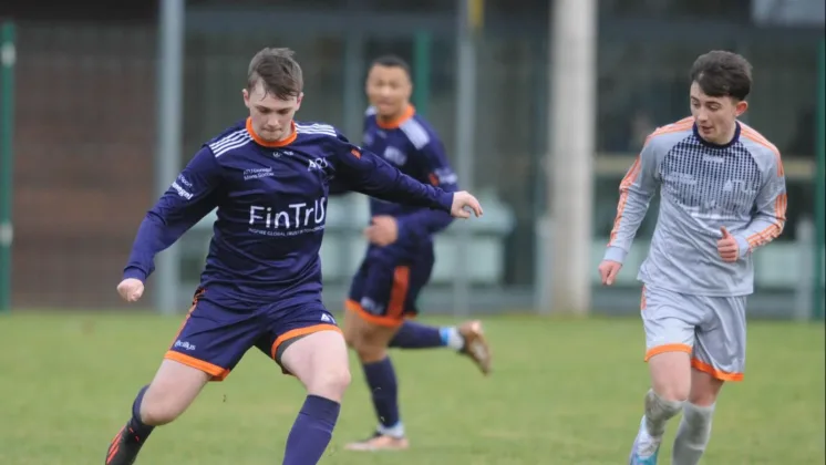 ATU students playing football on a pitch