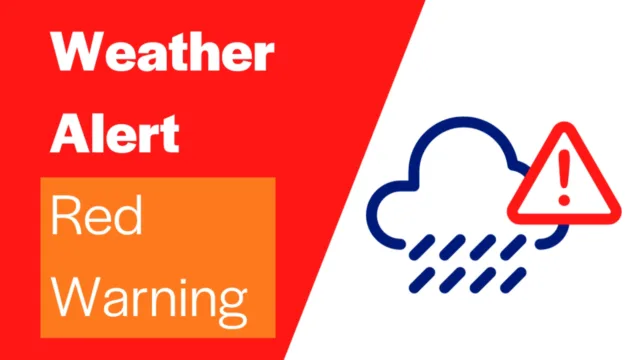 Weather alert red warning