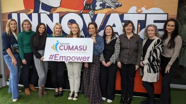 Group of female students and staff on International Women's Day