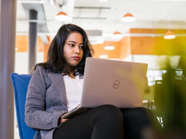 Student on laptop