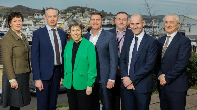 Industry members at Killybegs marina