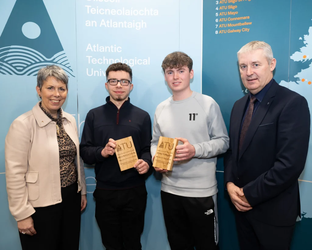 Deele College (Raphoe) students and best friends Corey Gallagher and Ethan Doherty. Ethan is studying the Bachelor of Engineering (Hons) in Mechanical Engineering and Corey is studying the Bachelor of Science (Hons) in Computer Science at the Letterkenny campus. 