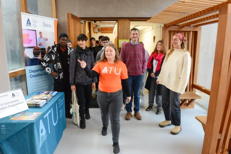 Students on a tour at ATU Connemara Open Day