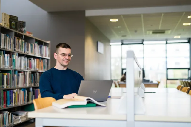 man at computer