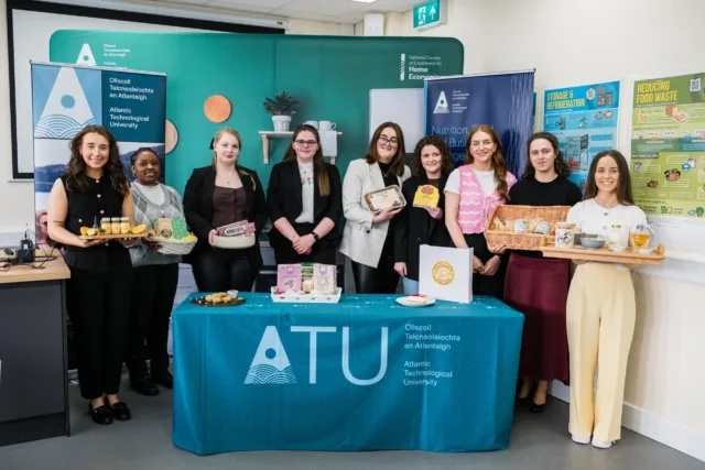 Photo caption: Final year students from BSc (Hons) in Nutrition, Food and Business Management programme at ATU St Angelas, with their innovative food product creations.