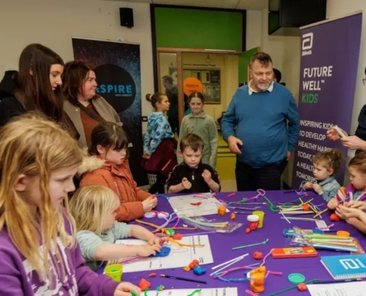 : Young particpants at the Sligo Engineering Fair at ATU organised in collaboration with Engineers Ireland NW and global healthcare leader Abbott. The event, attended by 2,500 people, offered an exciting day filled with exploration, innovation, and hands-on activities for all ages.