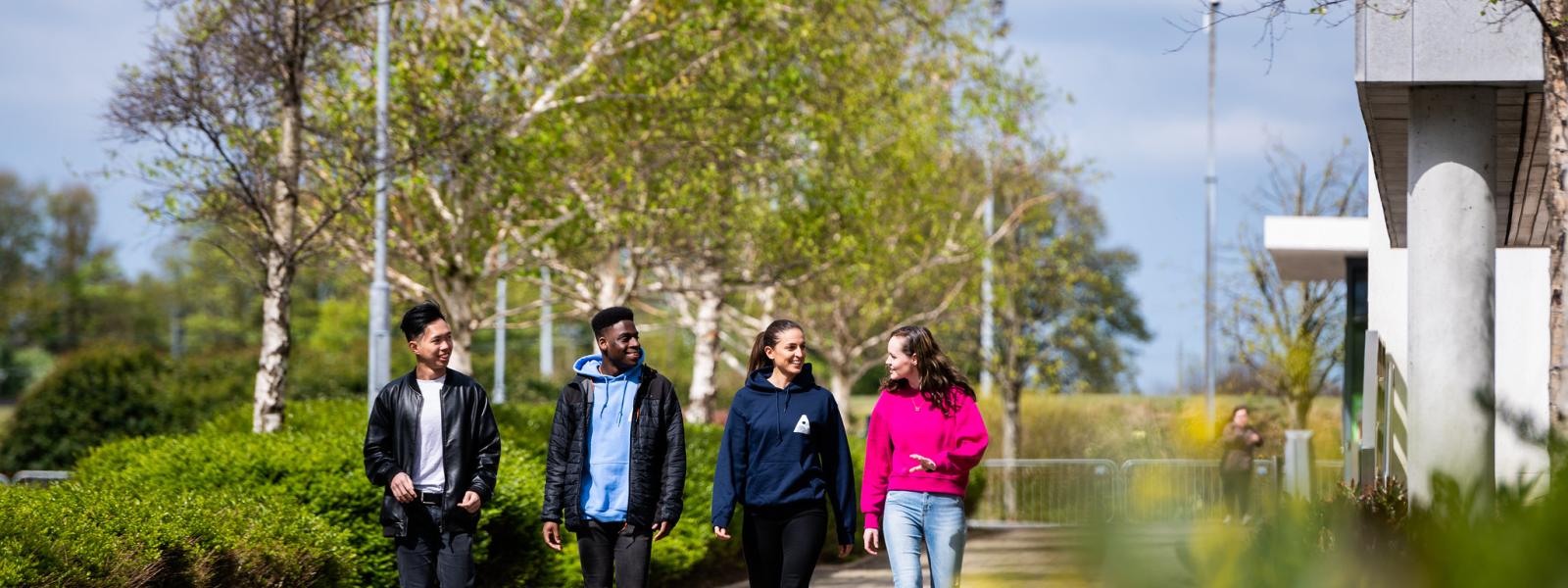 ATU students walking outside campus