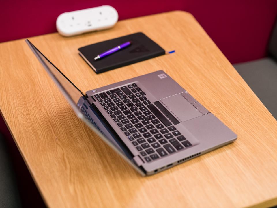 laptop on a desk