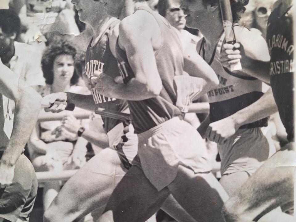 Roddy Gaynor competing at the Drake relays for PSU in the early 1980's.